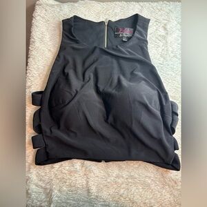 Dressy Crop Top with Cross Straps on Side - Size 7 - Blondie Nites